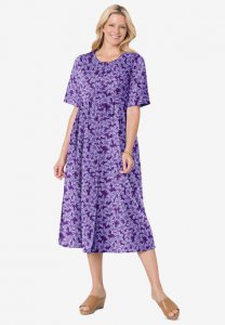 Button-Front Essential Dress | Woman Within