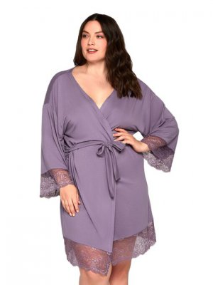 Olivia Lace Trim Robe | iCollection
