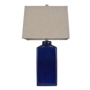 26(1/2)" Blue Ceramic Table Lamp | J. Hunt